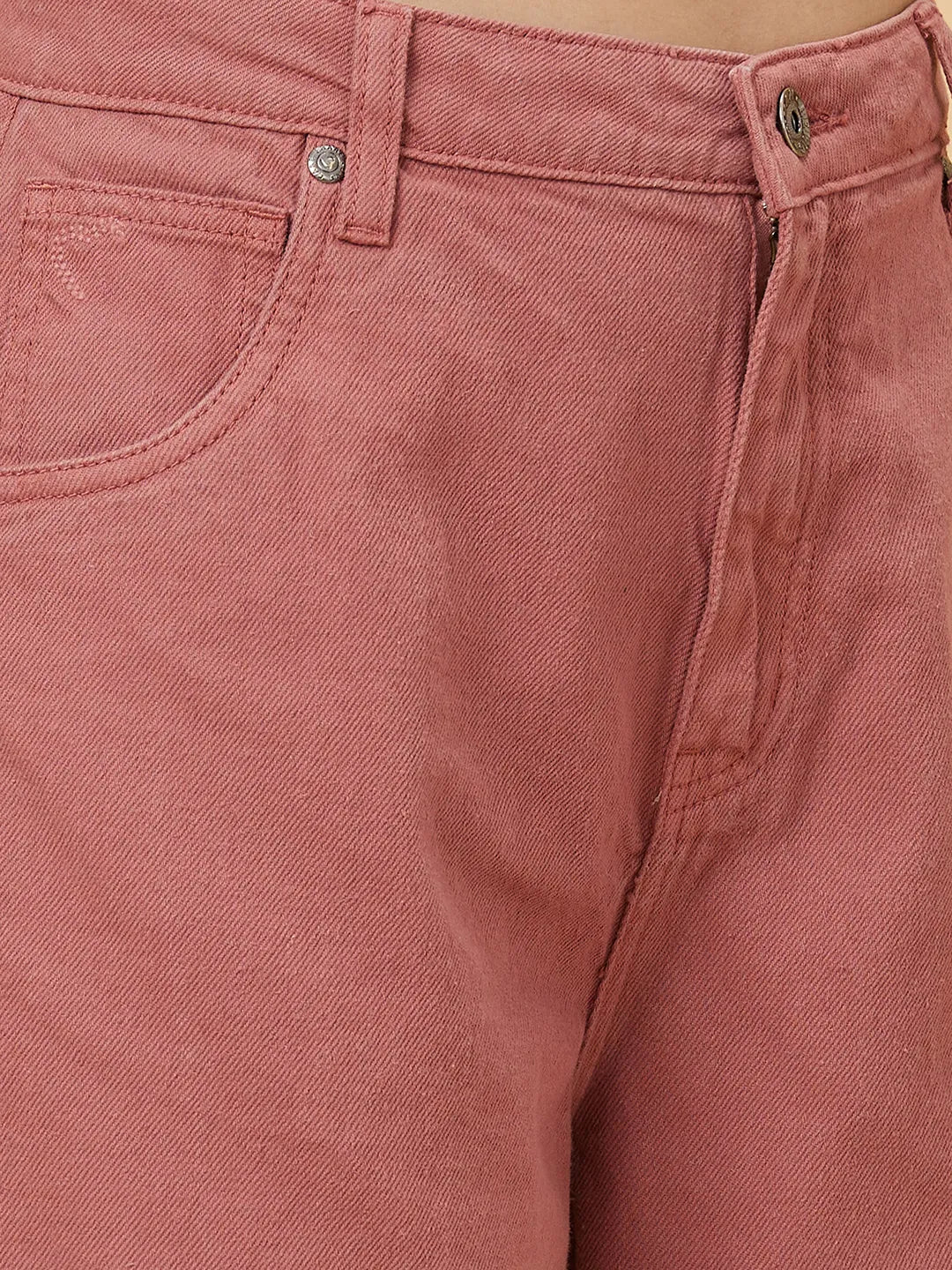 Being Human Clothing Womens-Bottom Denim Rfd Pink Rose