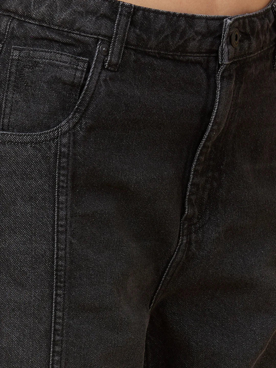 Being Human Clothing Womens-Bottom Denim Black