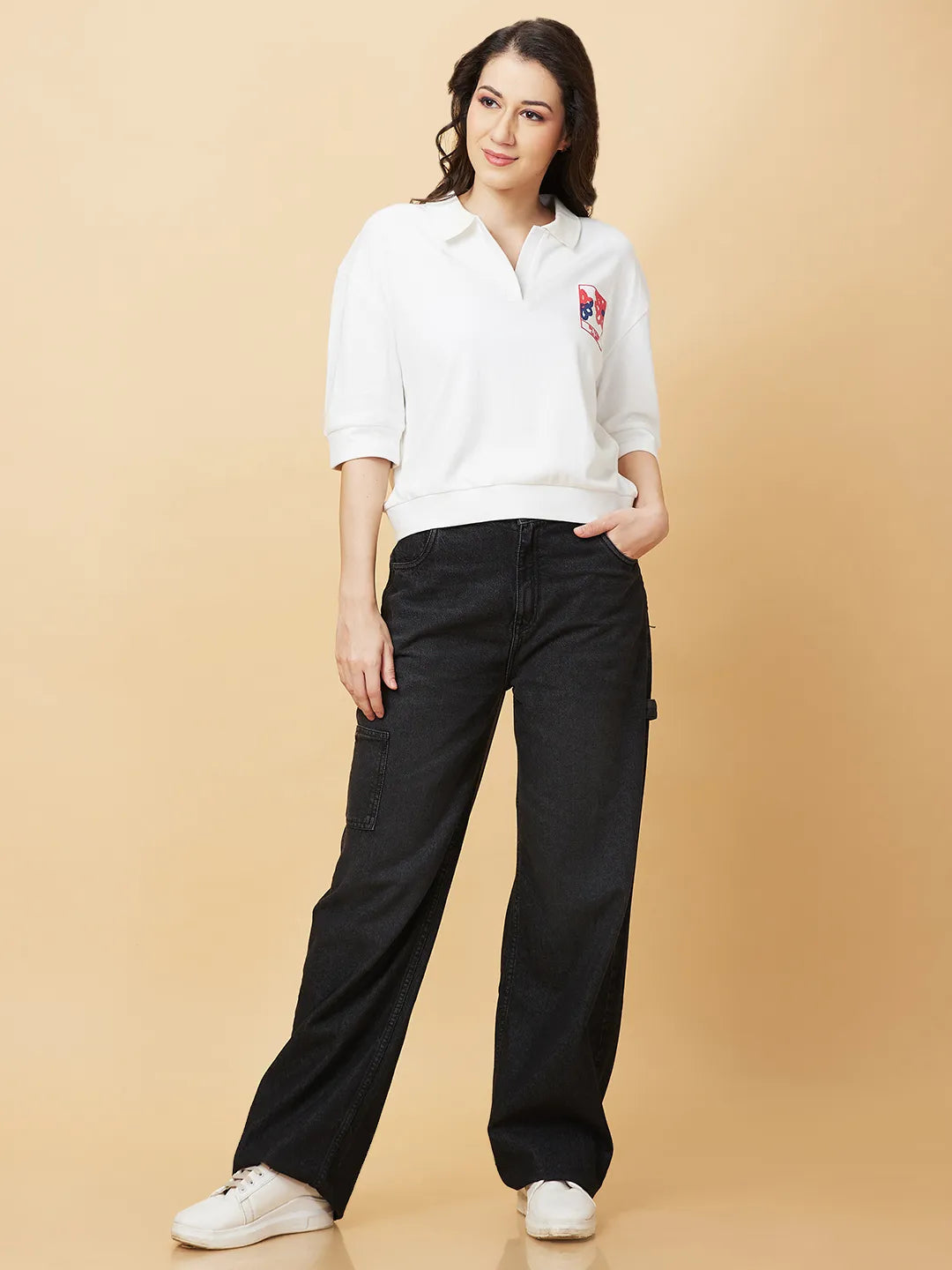 Being Human Clothing Womens-Bottom Denim Black