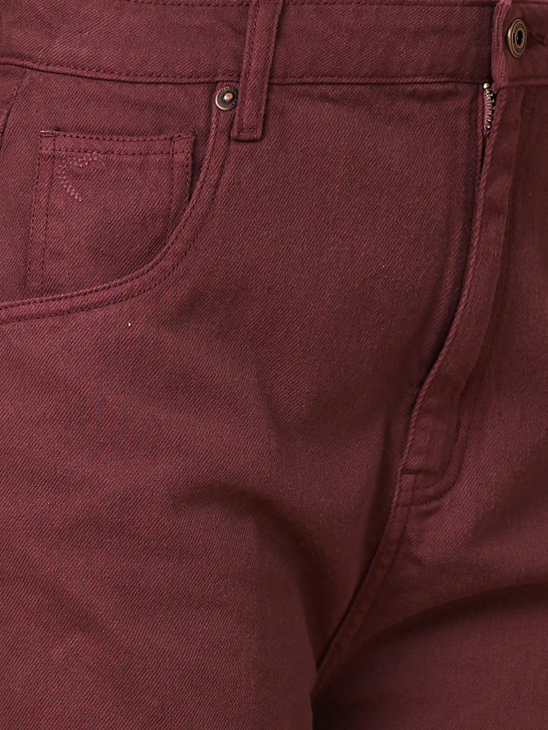 Being Human Clothing Womens-Bottom Denim Wine