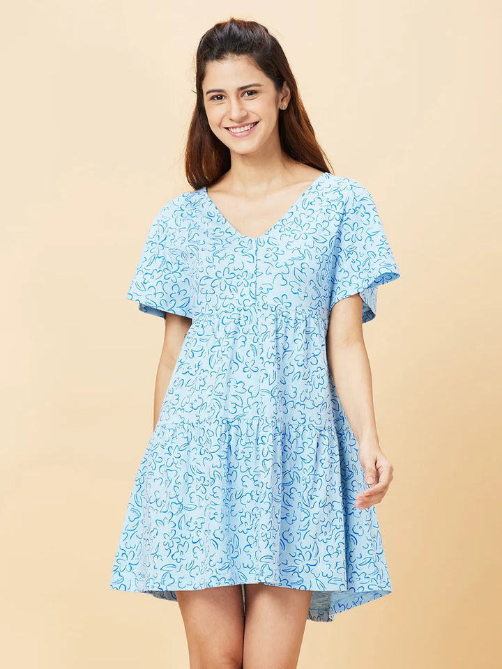 Blue  Women's Dress