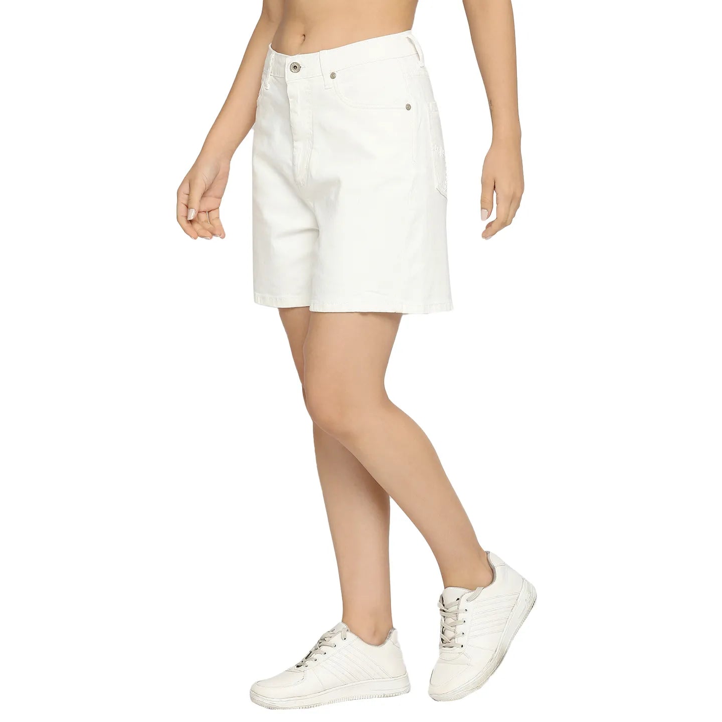 Being Human Clothing Women Regular Fit Shorts-White