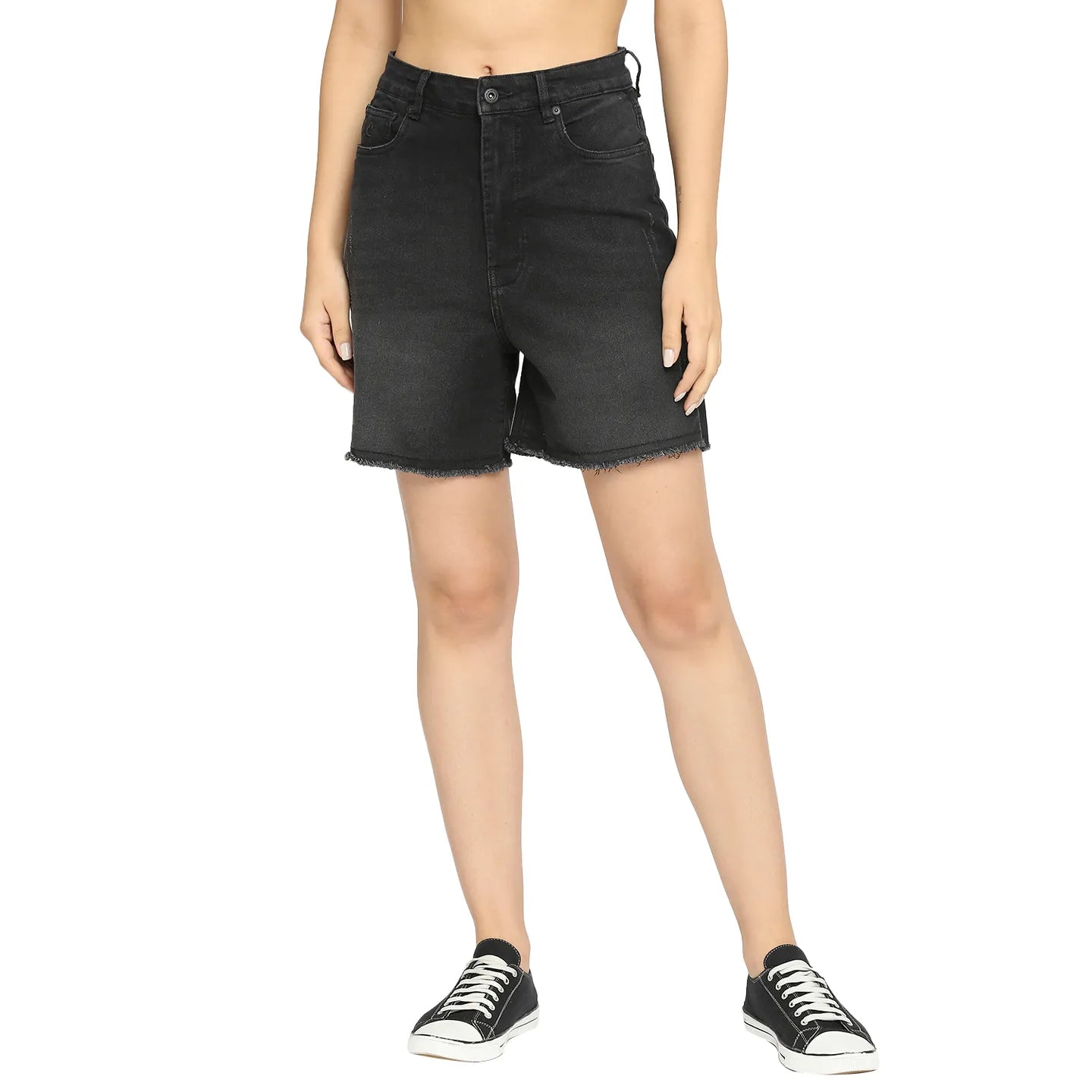 Being Human Clothing Women Regular Fit Shorts-Charcoal