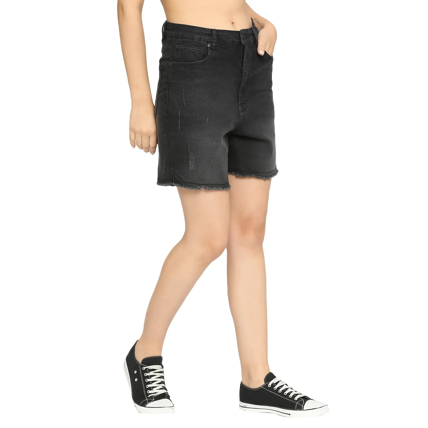 Being Human Clothing Women Regular Fit Shorts-Charcoal