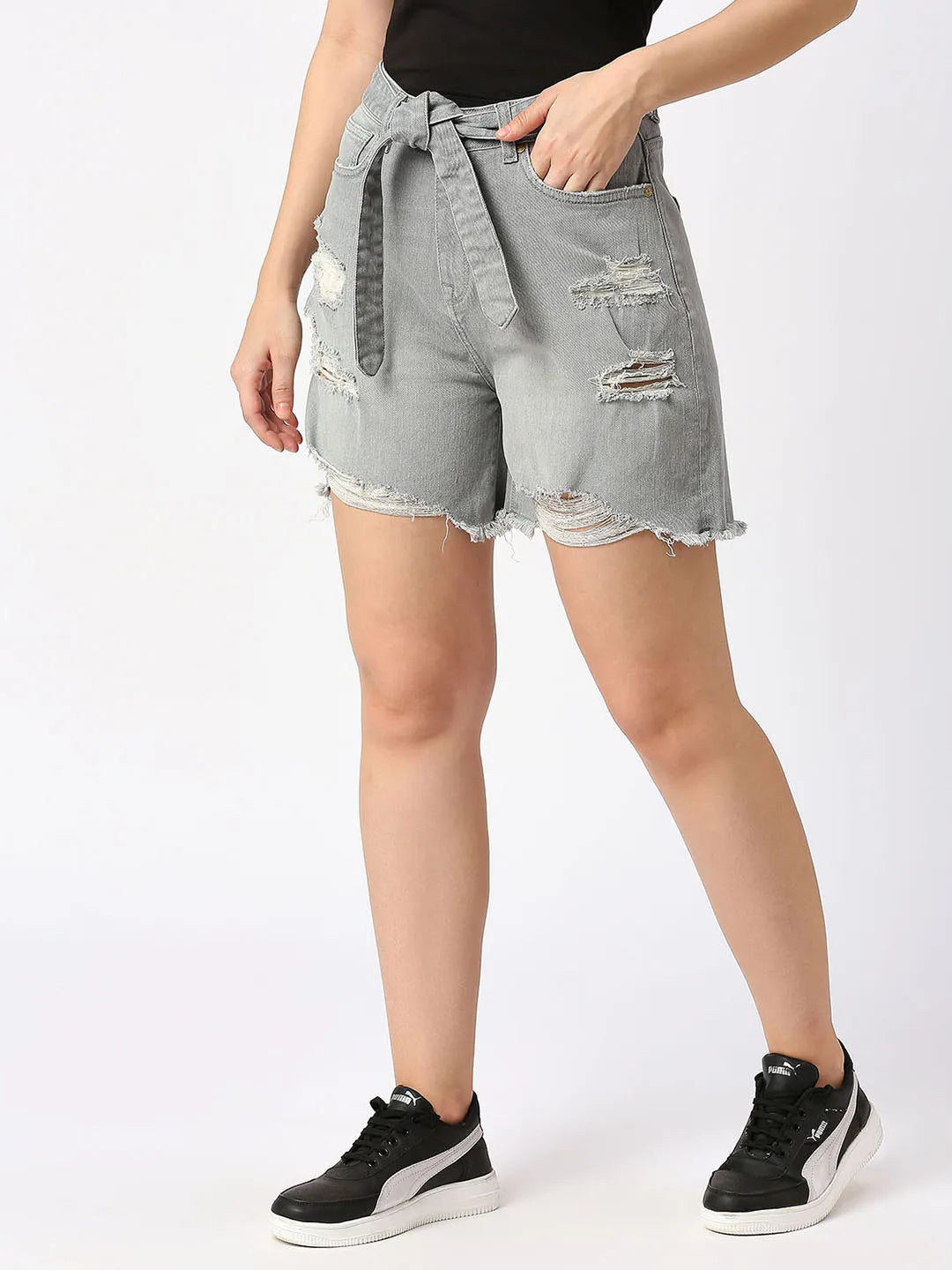 Being Human Clothing Shorts Womens Grey Wash
