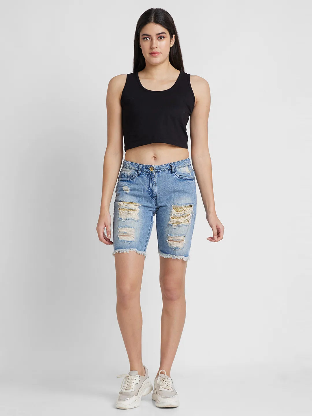 Being Human Clothing Women Regular Fit Shorts-Midnight Blue