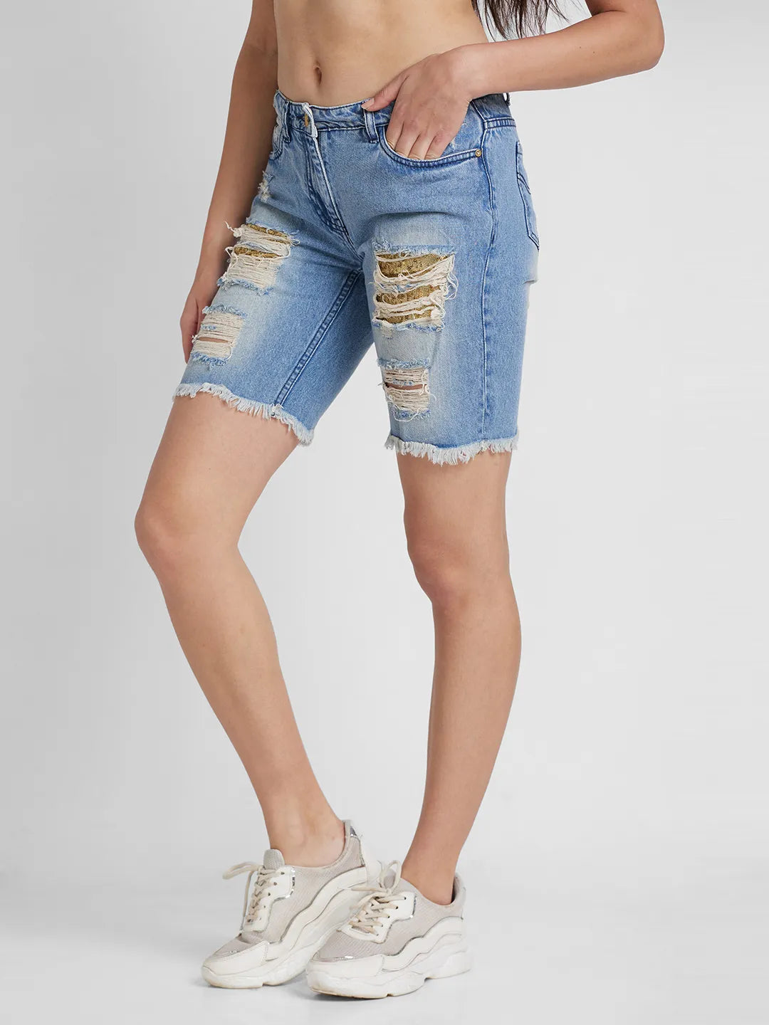 Being Human Clothing Women Regular Fit Shorts-Midnight Blue