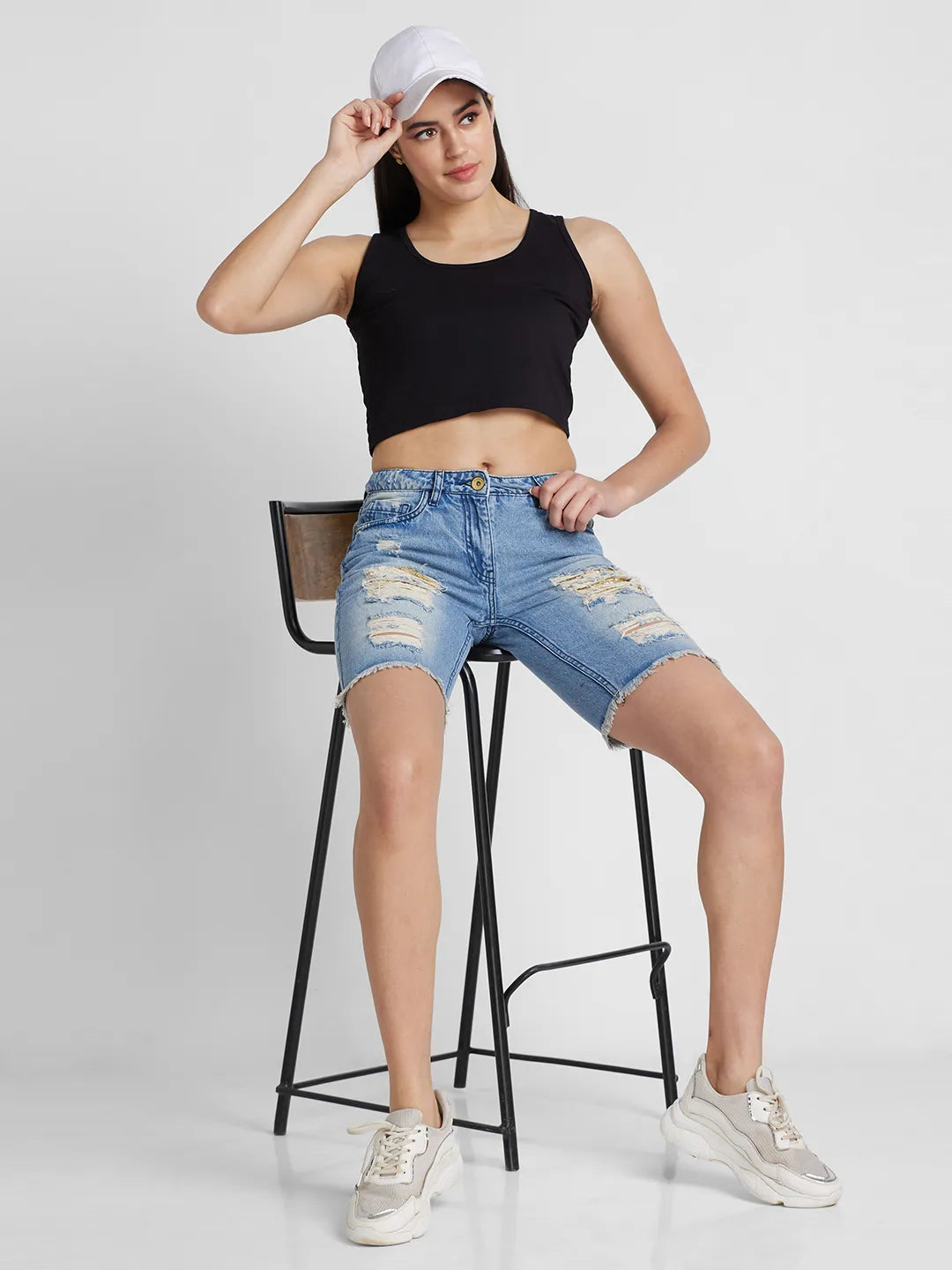 Being Human Clothing Women Regular Fit Shorts-Midnight Blue