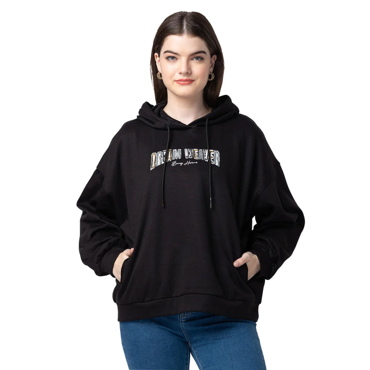 Black Long Sleeve Women's Hoodie
