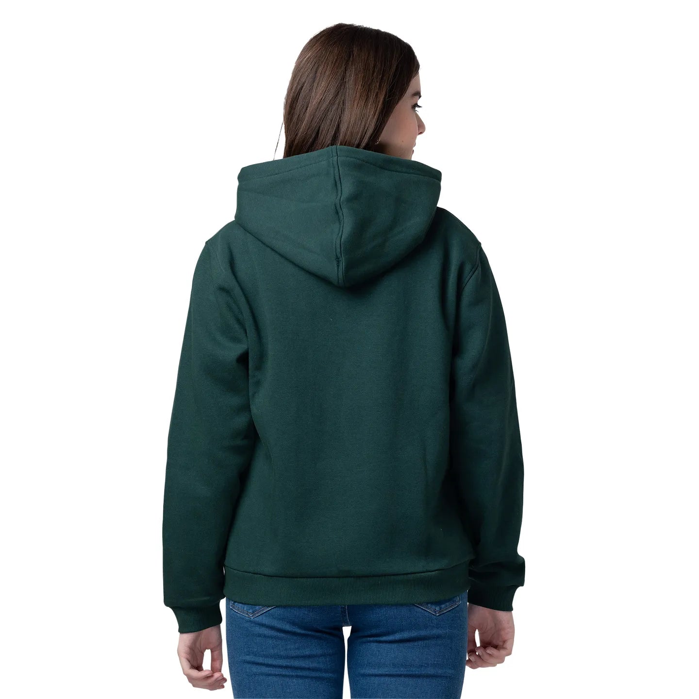 Being Human Clothing Women Regular Fit Hoody Jacket -Dark Green