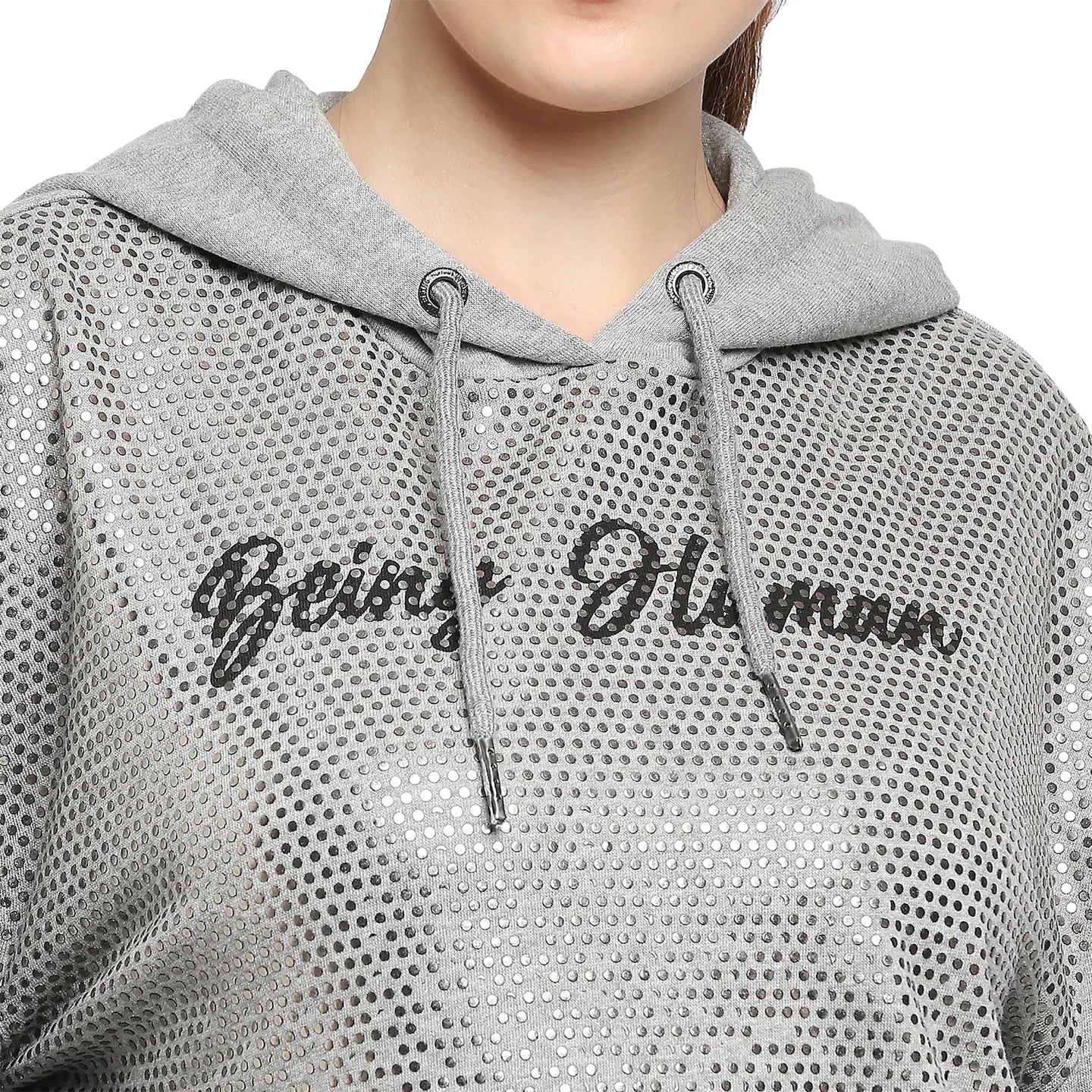 Being Human Clothingwomen Easy Fit Hoody-Grey Melange