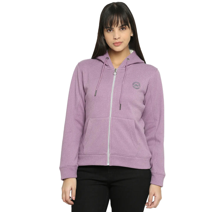 Purple Basic Fit  Long Sleeves Women's Hoodie by Being Human Clothing
