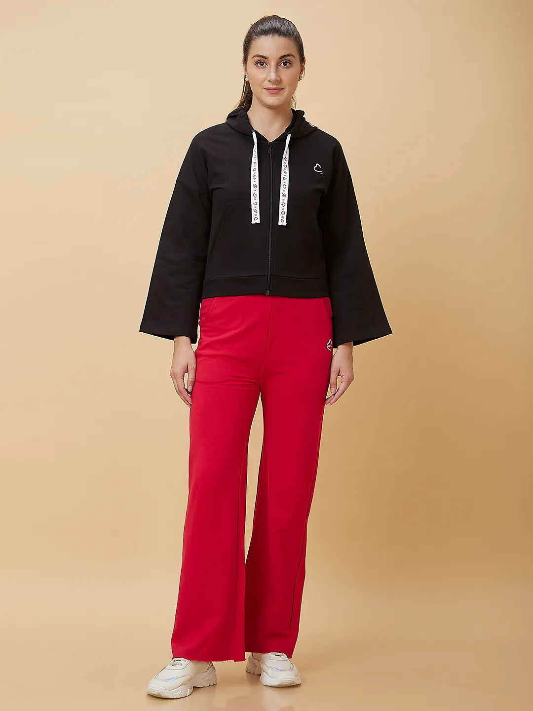 Being Human Clothing Women Easy Fit Hoody Neck Hoody Black