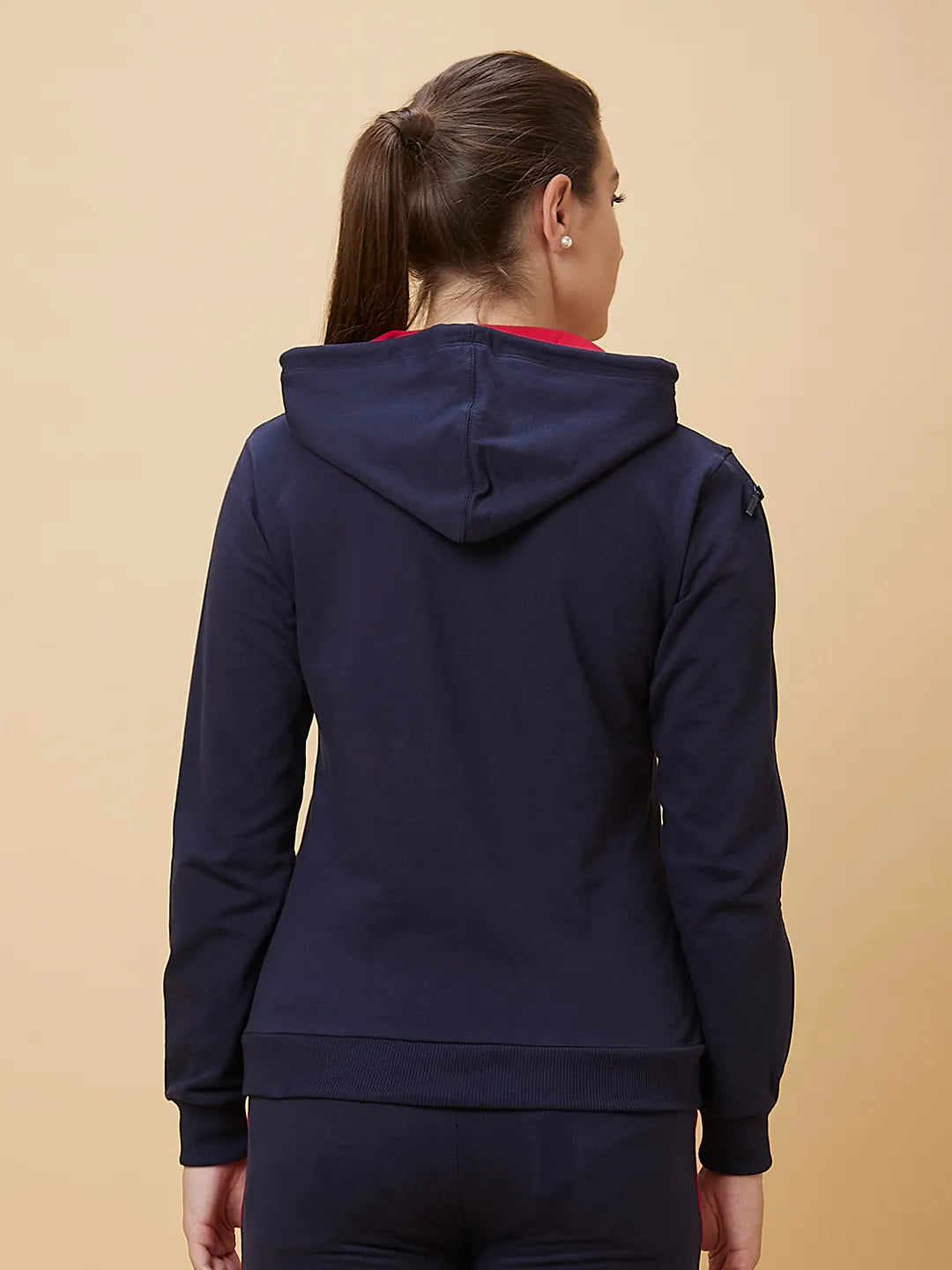 Women Regular Fit Hoody Neck Hoody Navy by Being Human Clothing