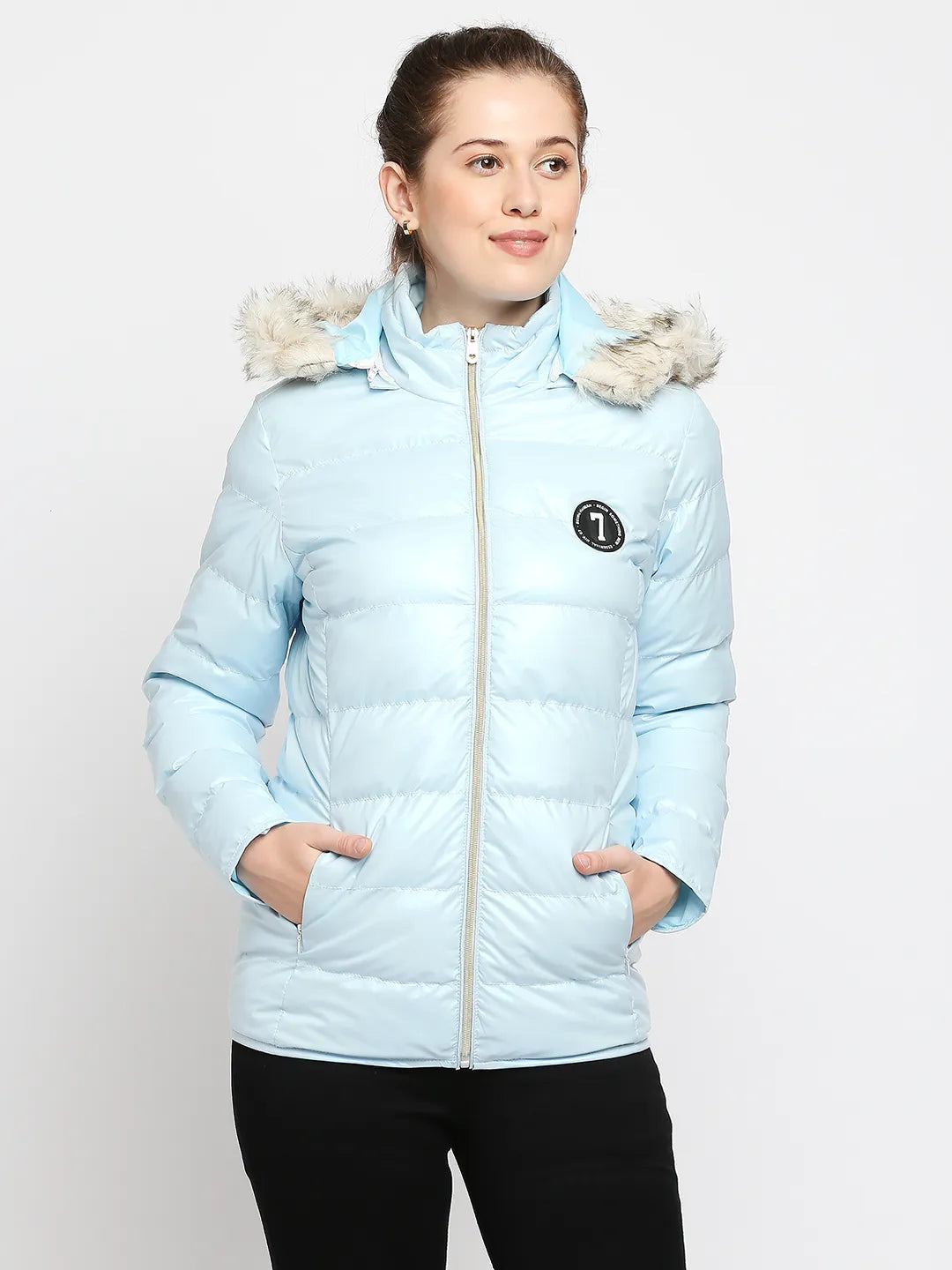 Being Human Clothing Women Collared Jackets-Chill Blue