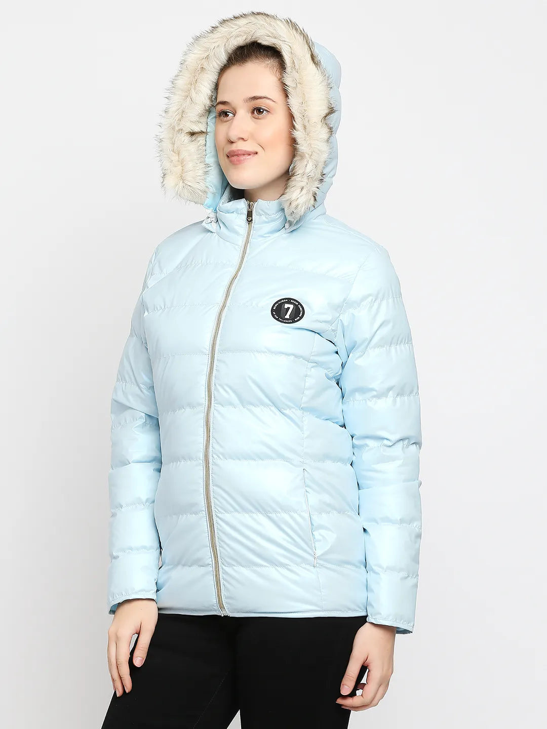 Being Human Clothing Women Collared Jackets-Chill Blue