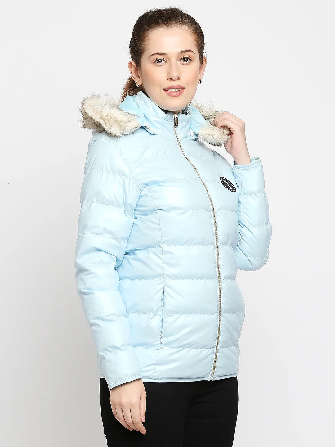Being Human Clothing Women Collared Jackets-Chill Blue