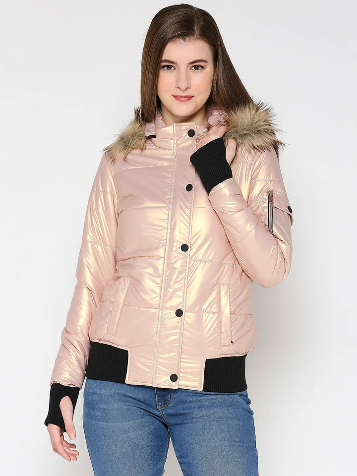 Yellow Semi Fit Long Sleeves Women's Jacket