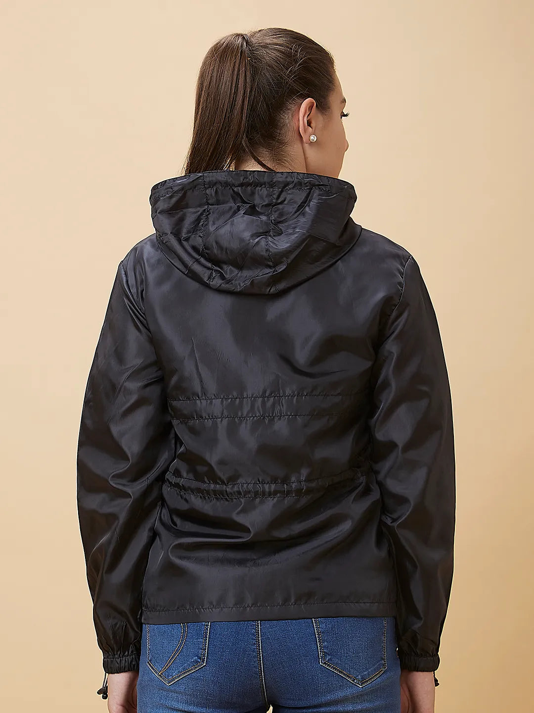 Black Easy Fit Long Sleeve Women's Jacket By Being Human Clothing