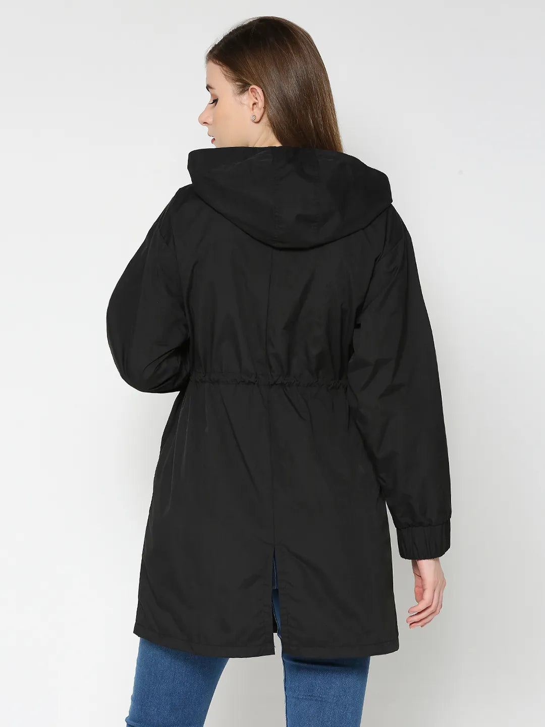 Being Human Clothing Women Easy Fit Hooded Jackets-Black