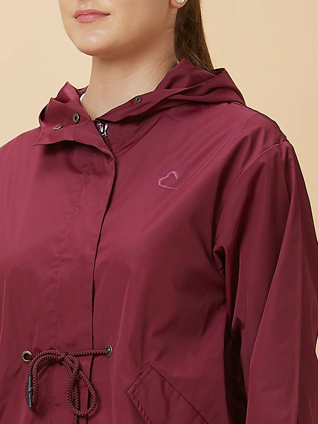 Being Human Clothing Women Easy Fit Hoody Neck T-Shirts Maroon