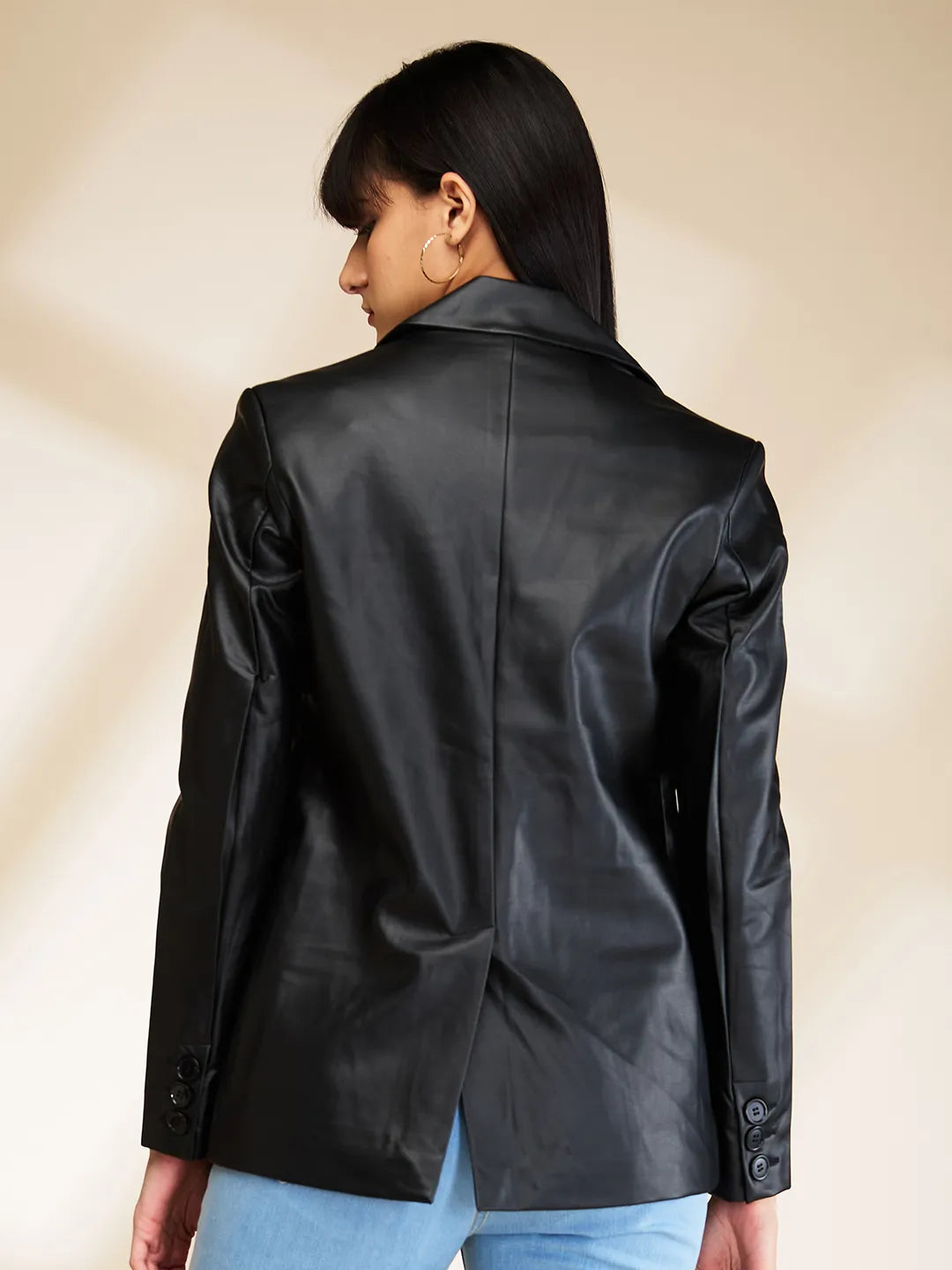 Black Slim Fit Long Sleeve Women's Jacket By Being Human Clothing