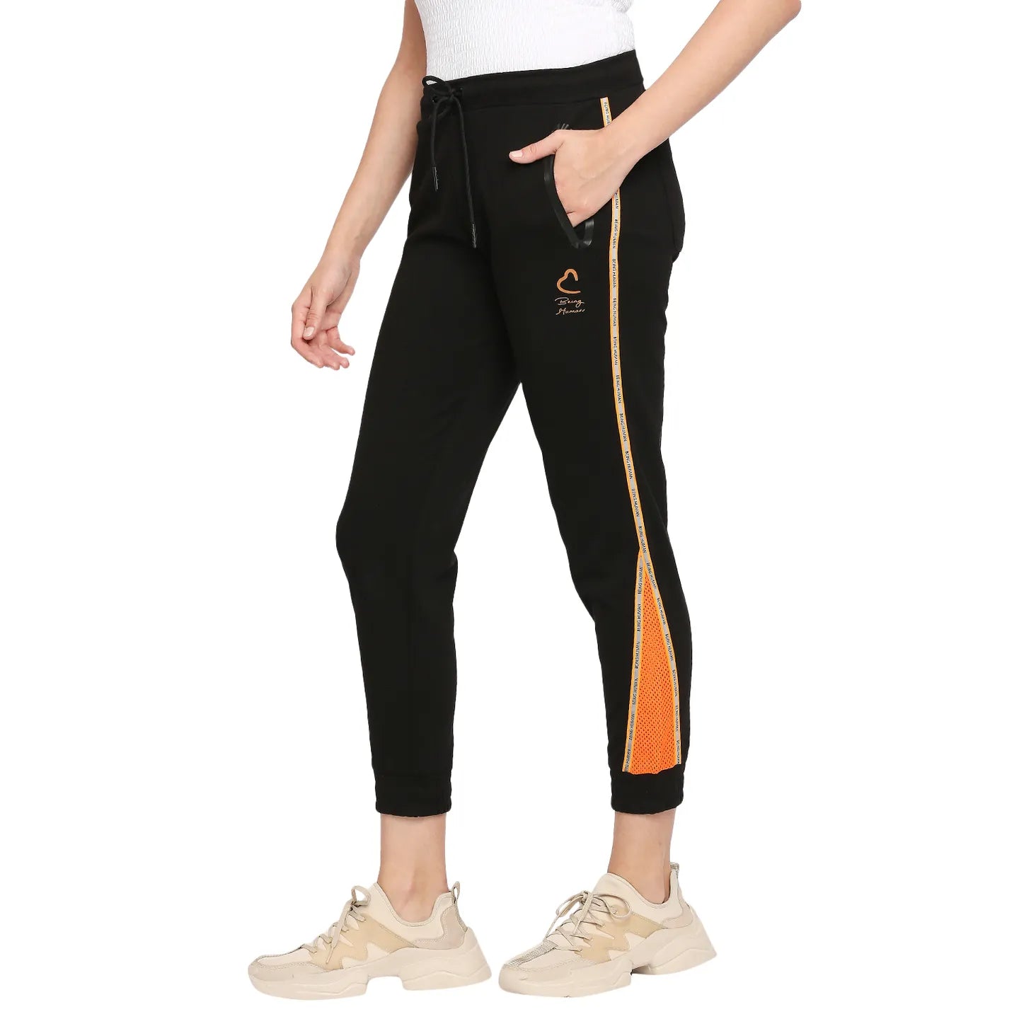 Being Human Clothing Women Jogger Fit Track-Jet Black