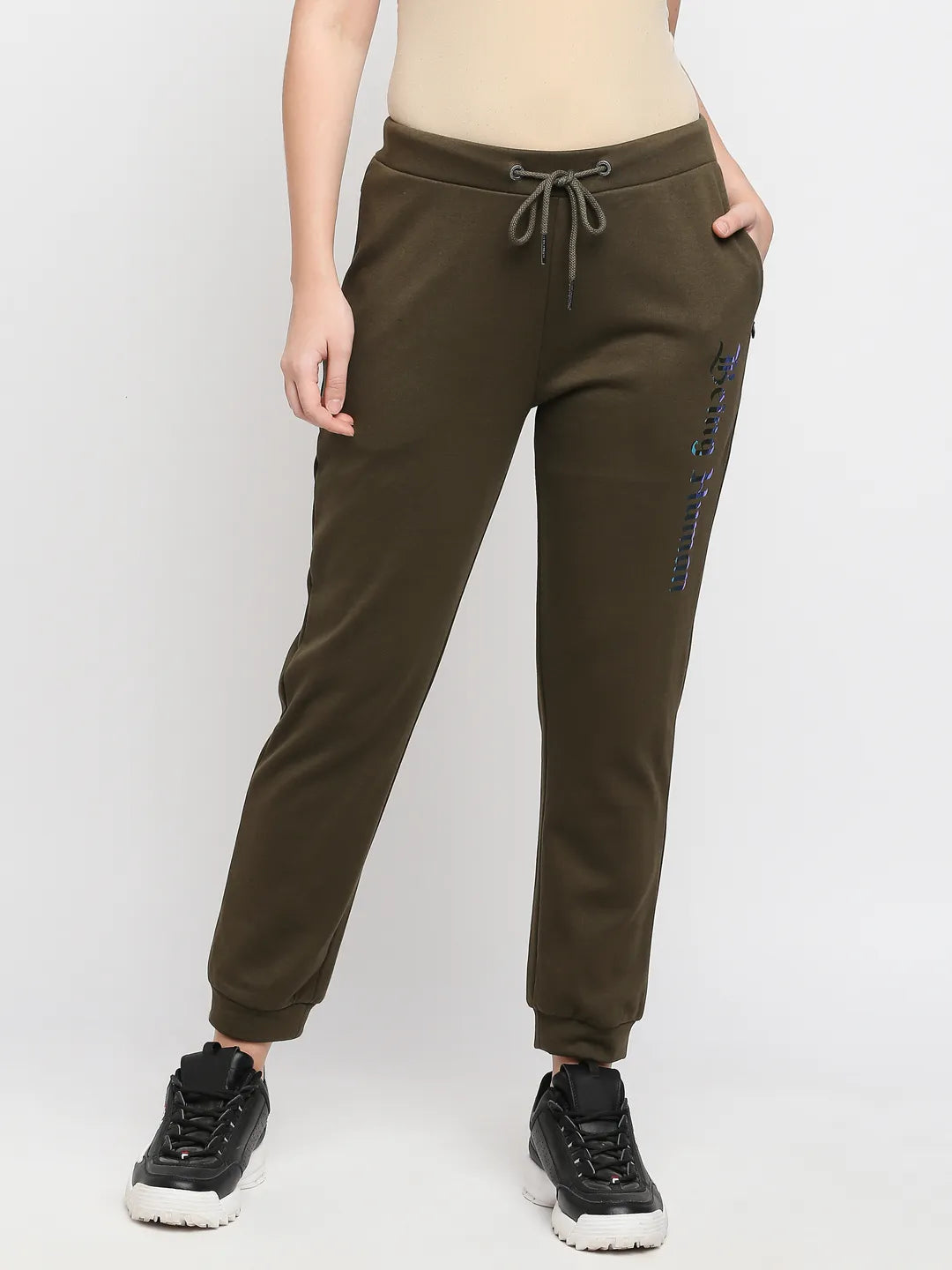 Being Human Clothing Women  Jogger Fit Track-Olive
