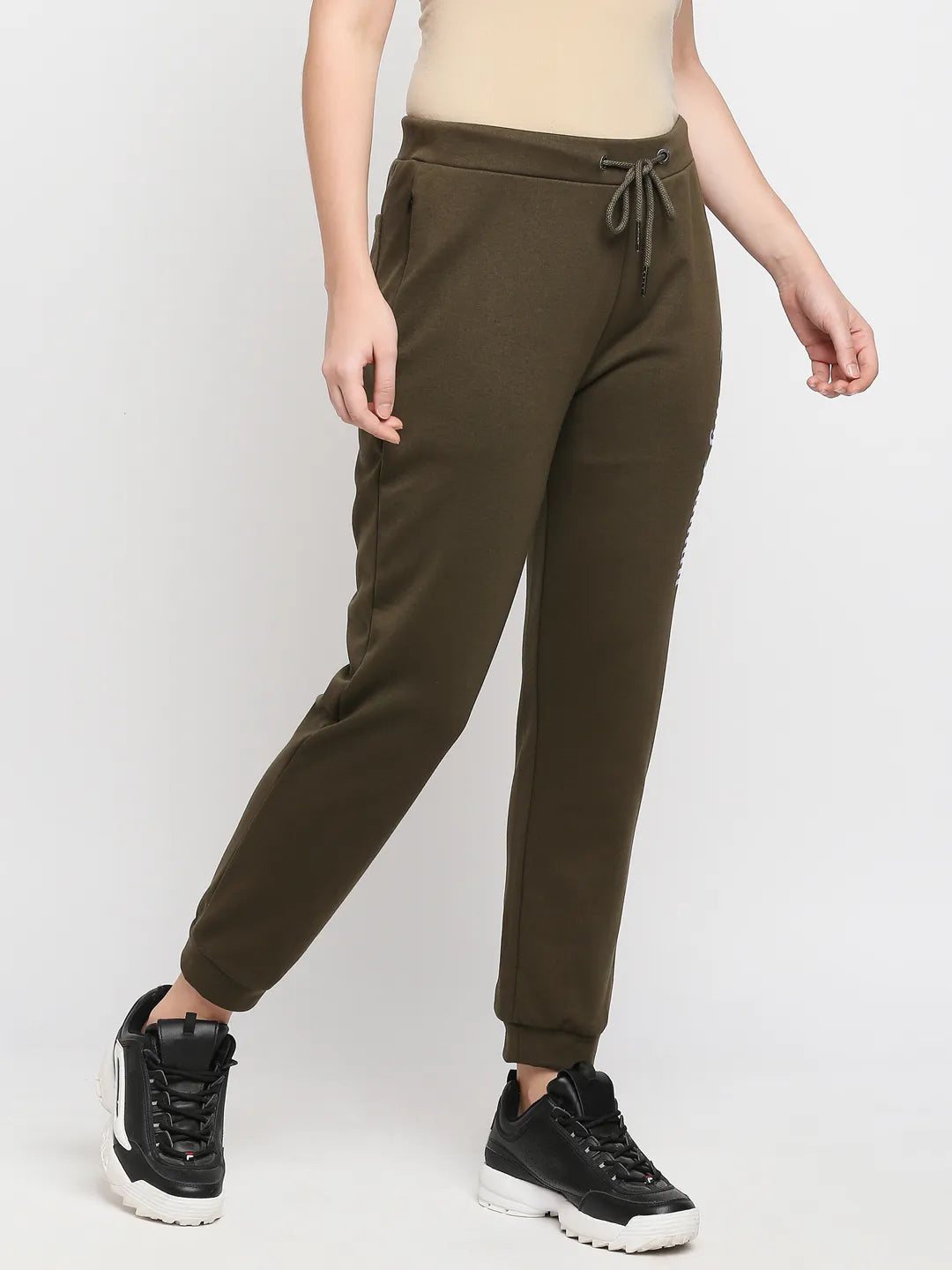 Being Human Clothing Women  Jogger Fit Track-Olive