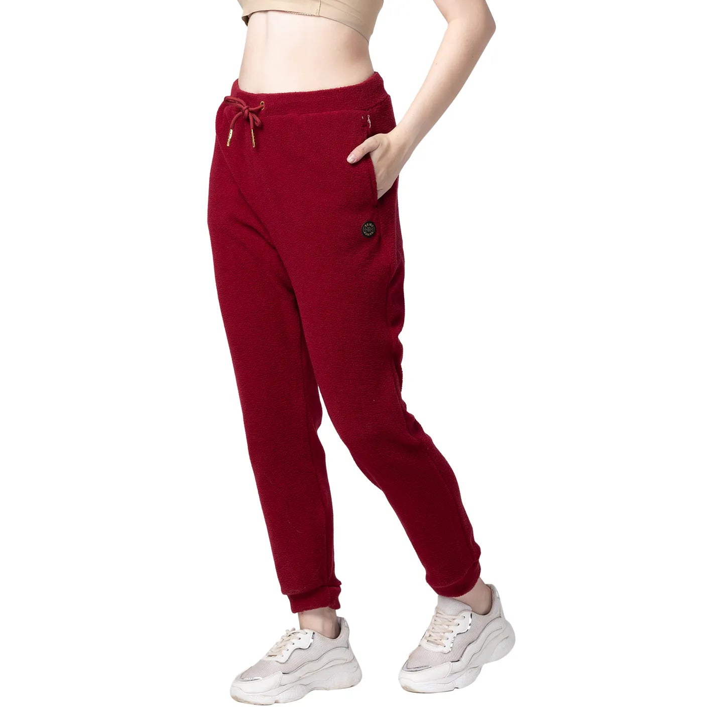 Being Human Clothing Women Easy Fit Jogger Track-Wine