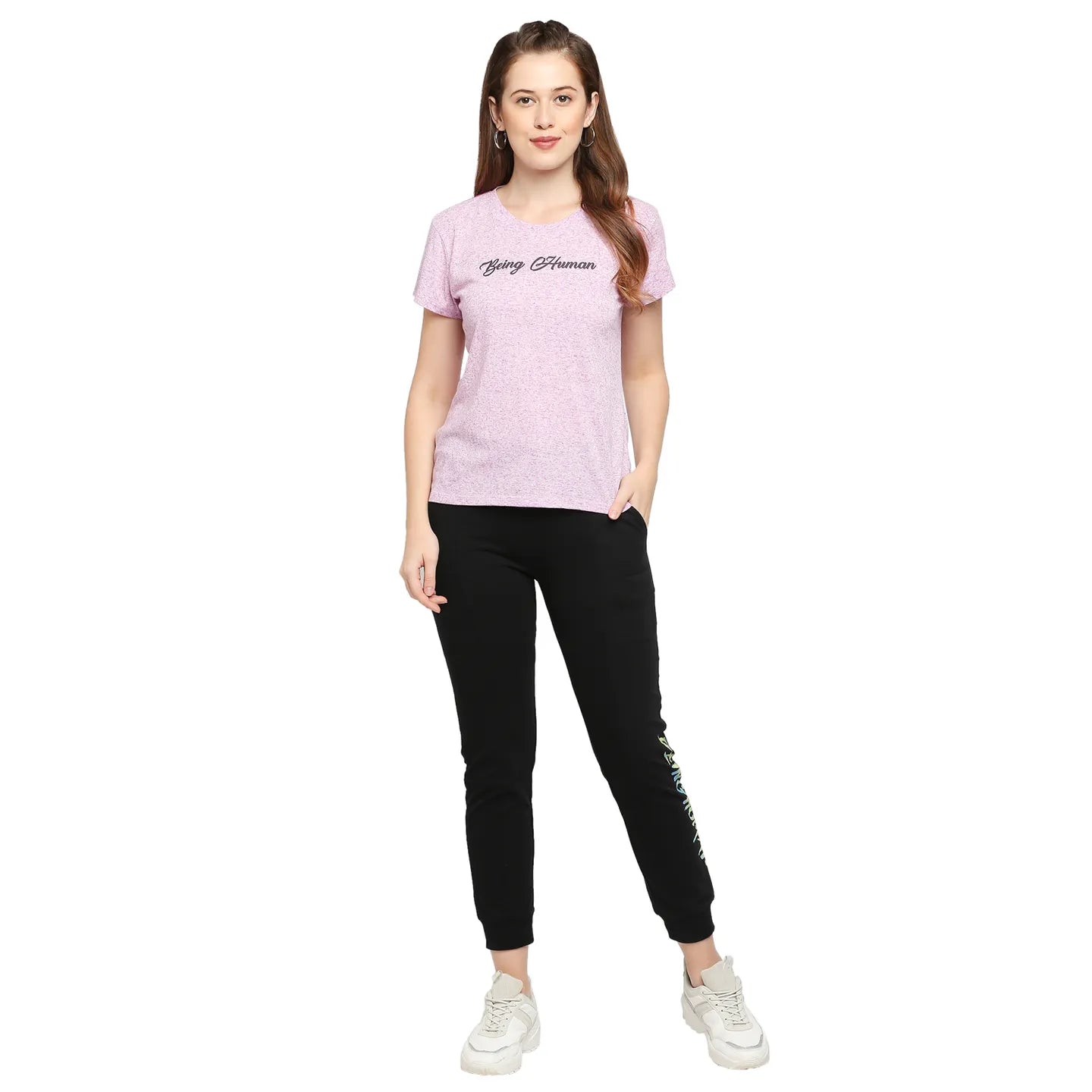 Being Human Clothing Women Jogger Fit Track-Jet Black