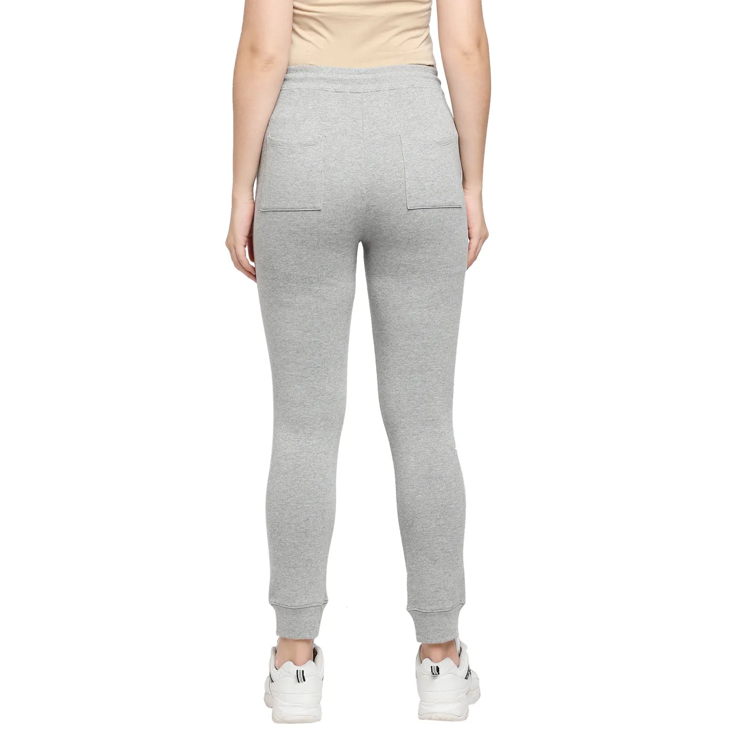 Being Human Clothing Women Slim  Fit Jogger Track-Grey Melange