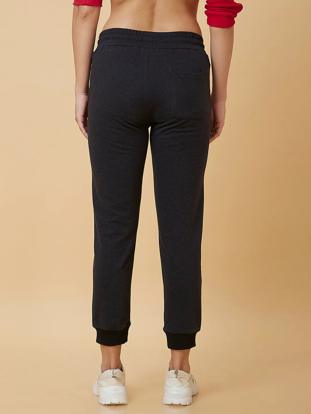 Women Regular Fit None Track Charcoal by Being Human Clothing