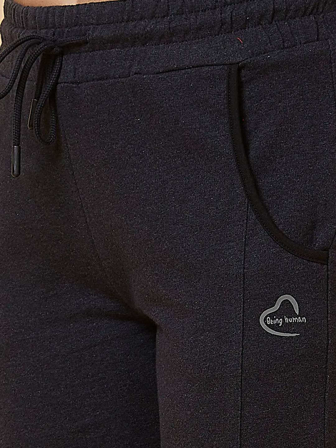 Women Regular Fit None Track Charcoal by Being Human Clothing