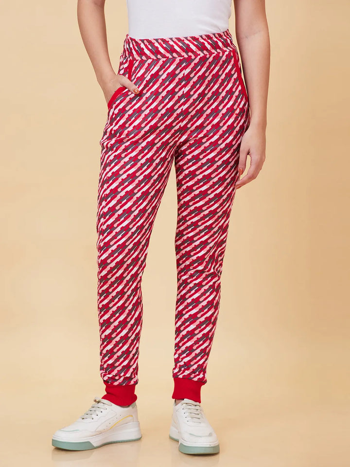 Red Basic Fit Women's Track Pants