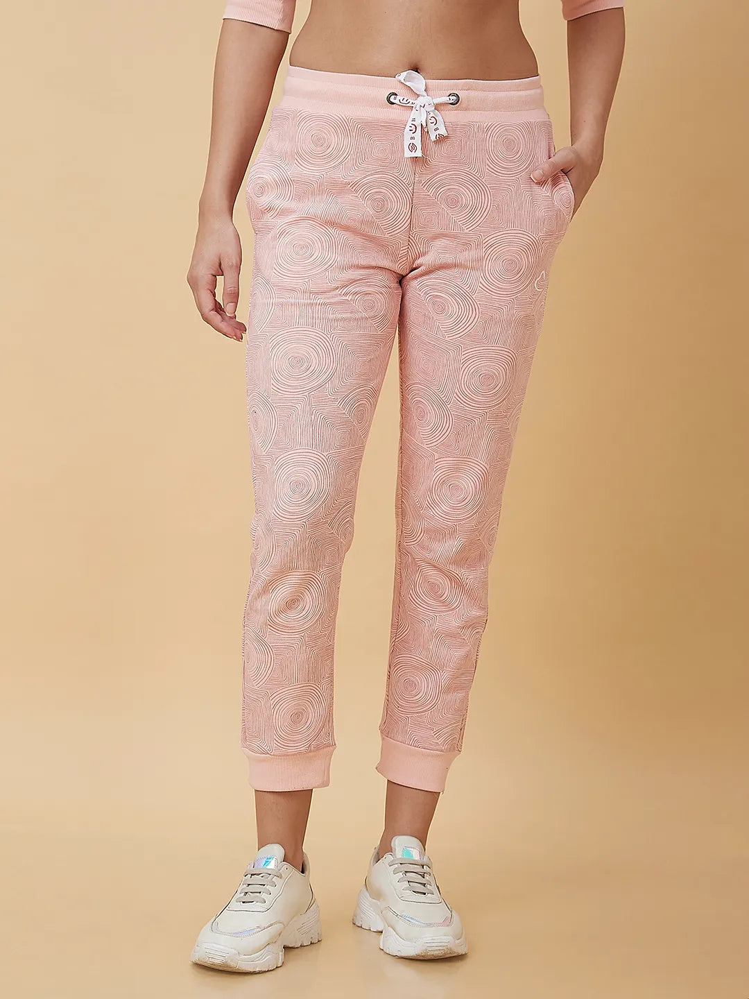 Pink Slim Fit Women's Track Pants By Being Human Clothing