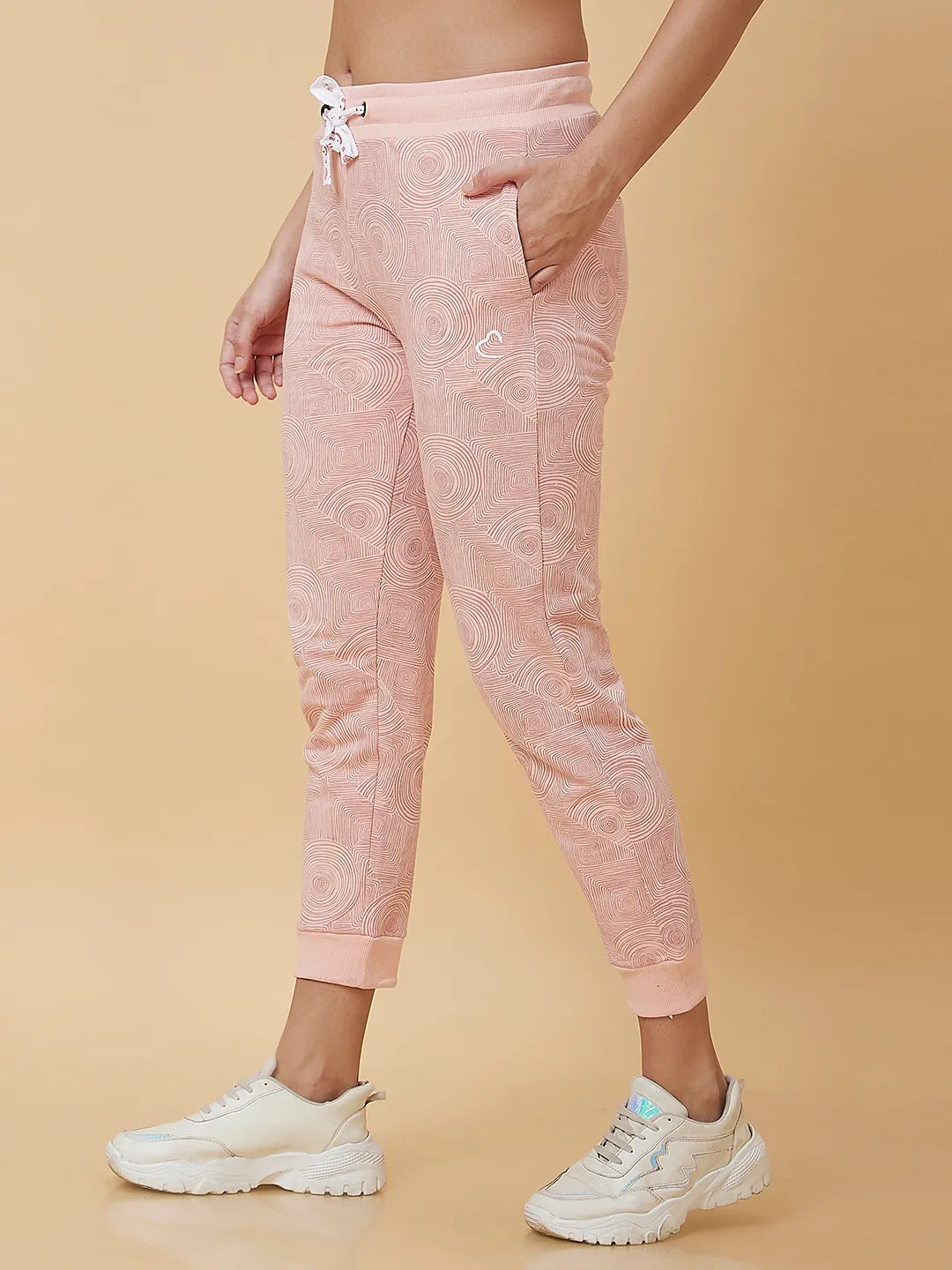 Pink Slim Fit Women's Track Pants By Being Human Clothing