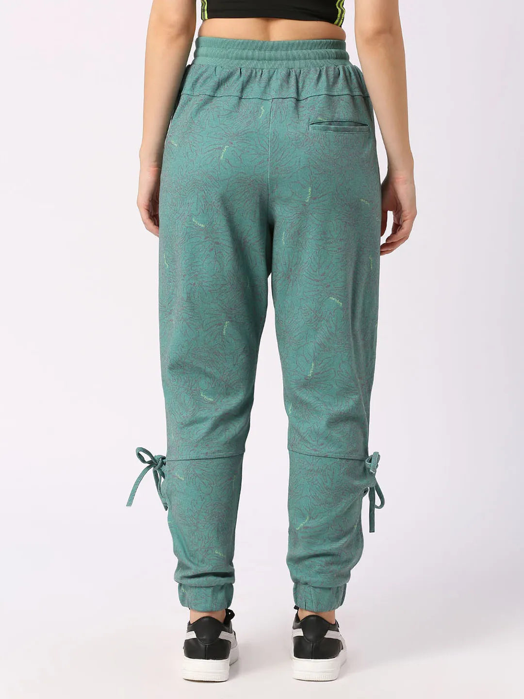 Being Human Clothing Women Drop Crotch Loose Fit Joggers-Alpine Green