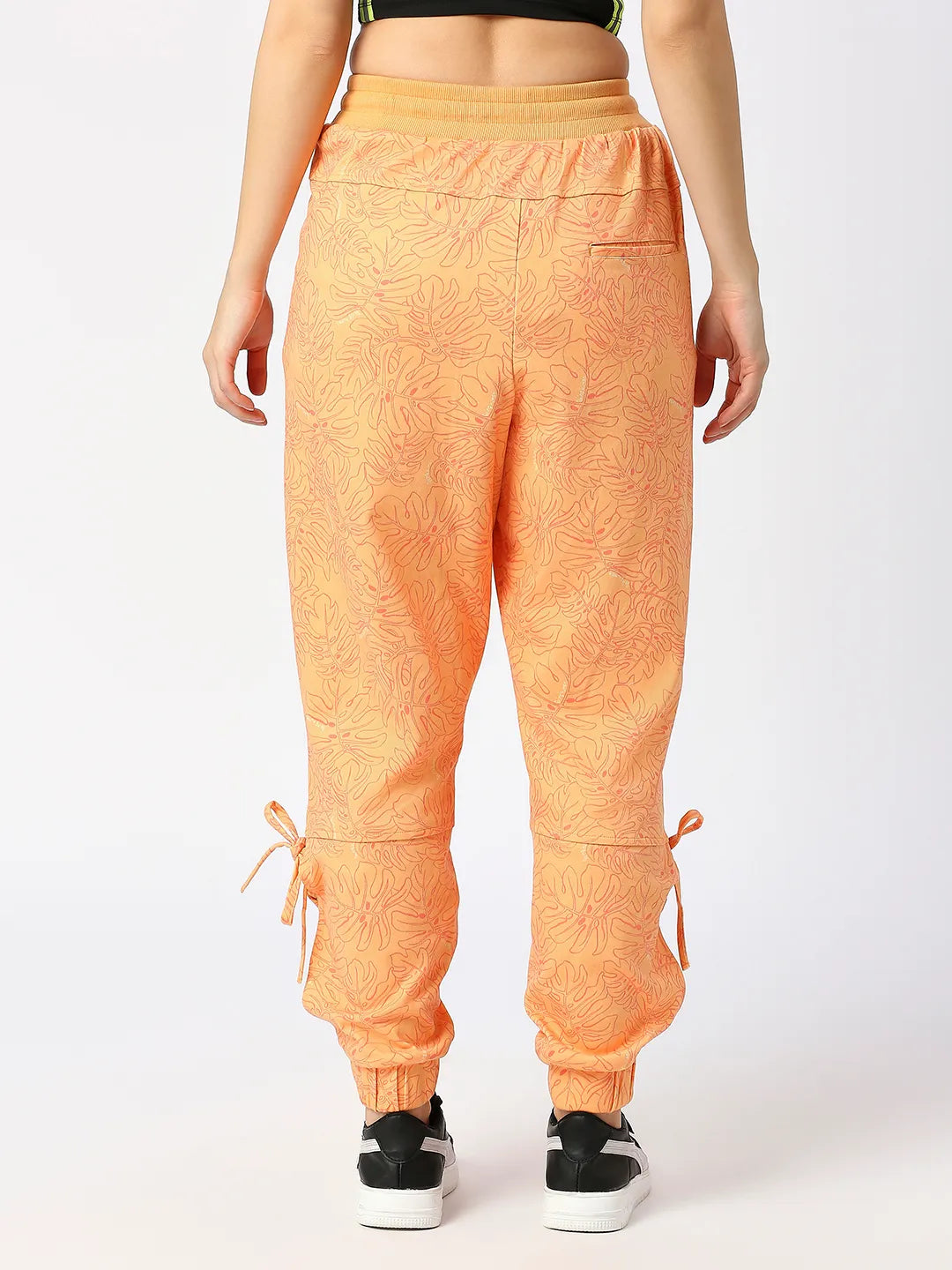 Women Drop Crotch Loose Fit Joggers-Amber Yellow by Being Human Clothing