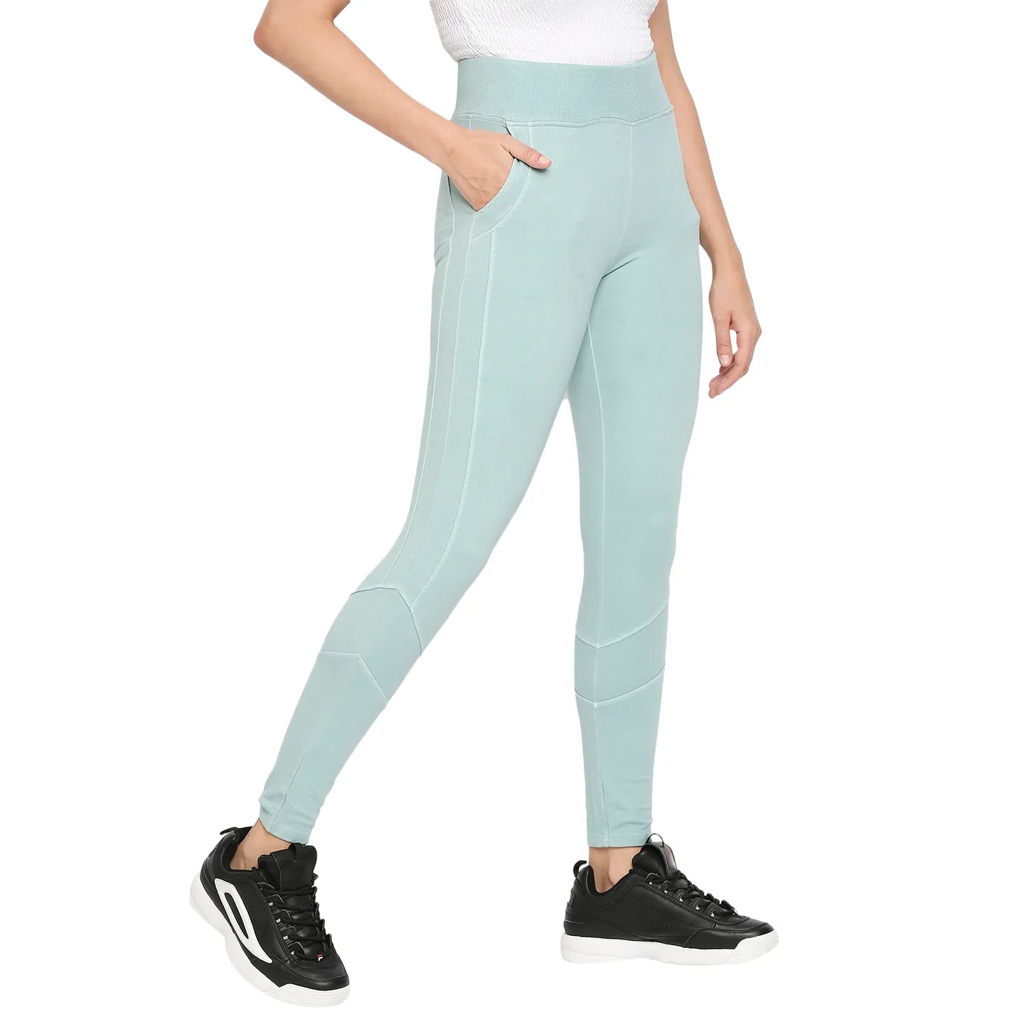 Women skin tight Leggings-Seafoam by Being Human Clothing