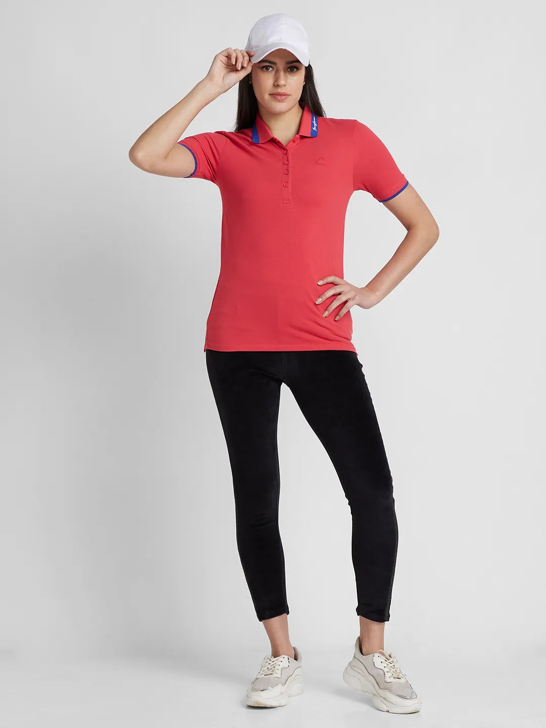 Black Slim Fit Women's Cotton Blend Leggings By Being Human Clothing