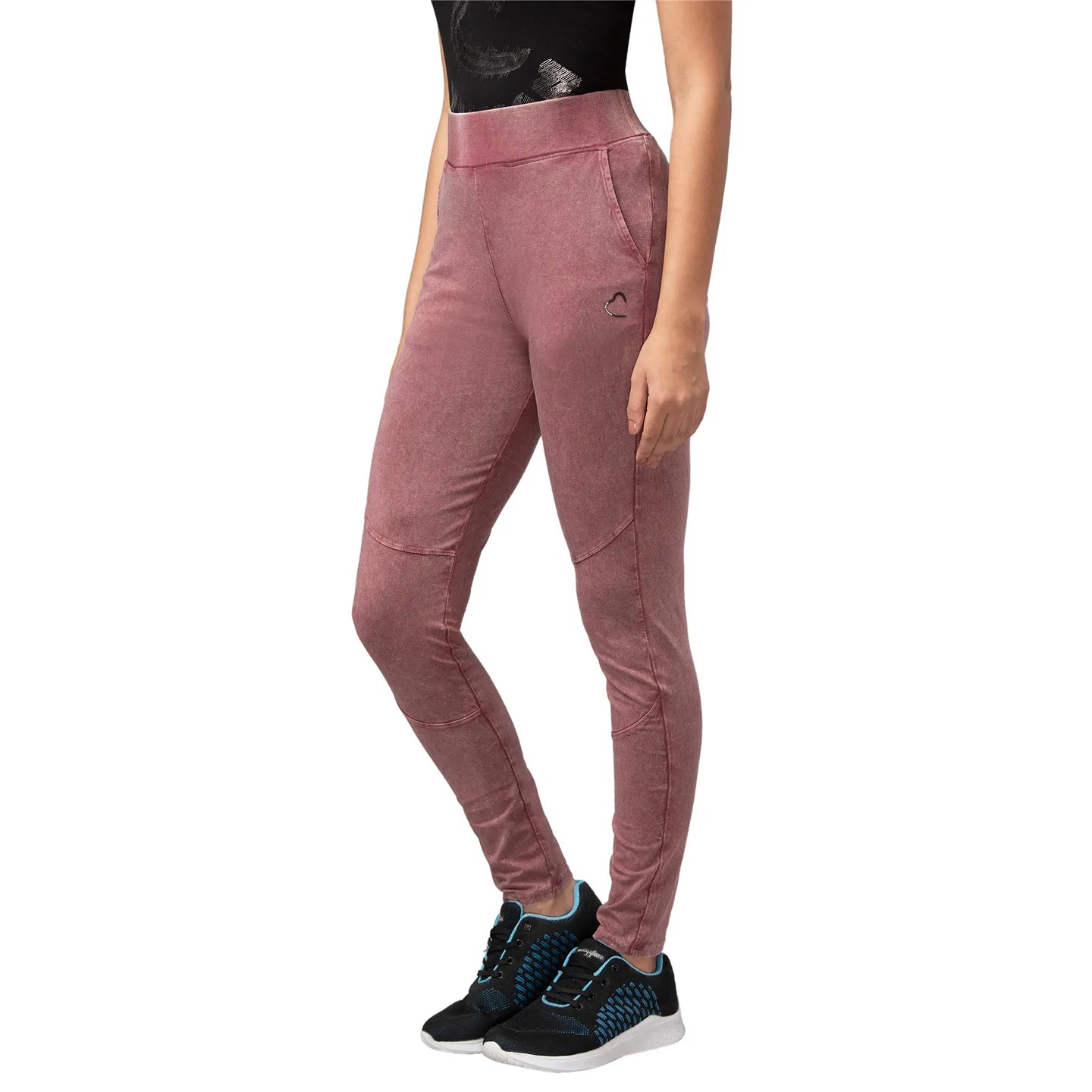 Women skin tight Leggings-Raspberry by Being Human Clothing