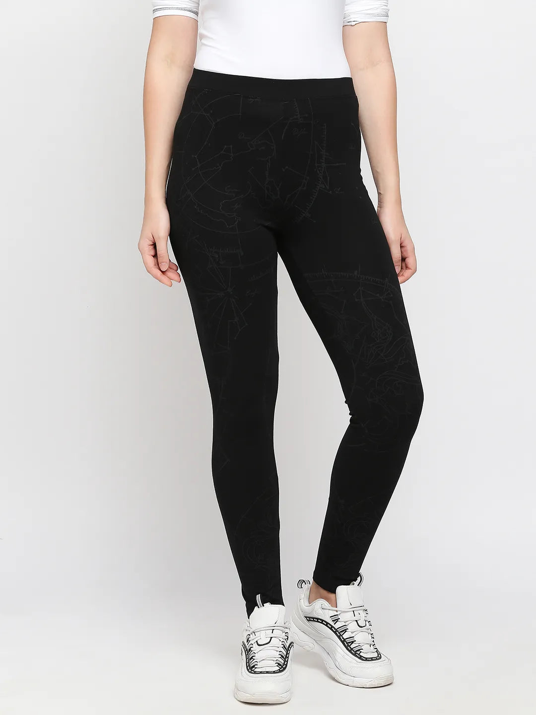 Being Human Clothing Women Skin Tight Leggings-Jet Black