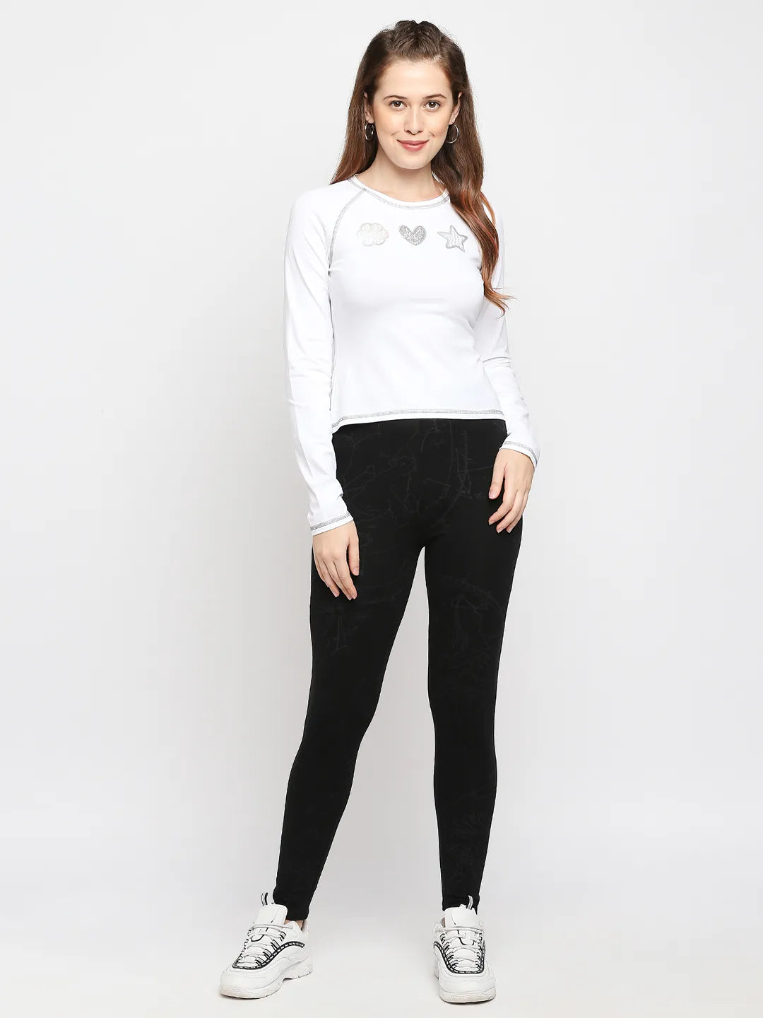 Being Human Clothing Women Skin Tight Leggings-Jet Black