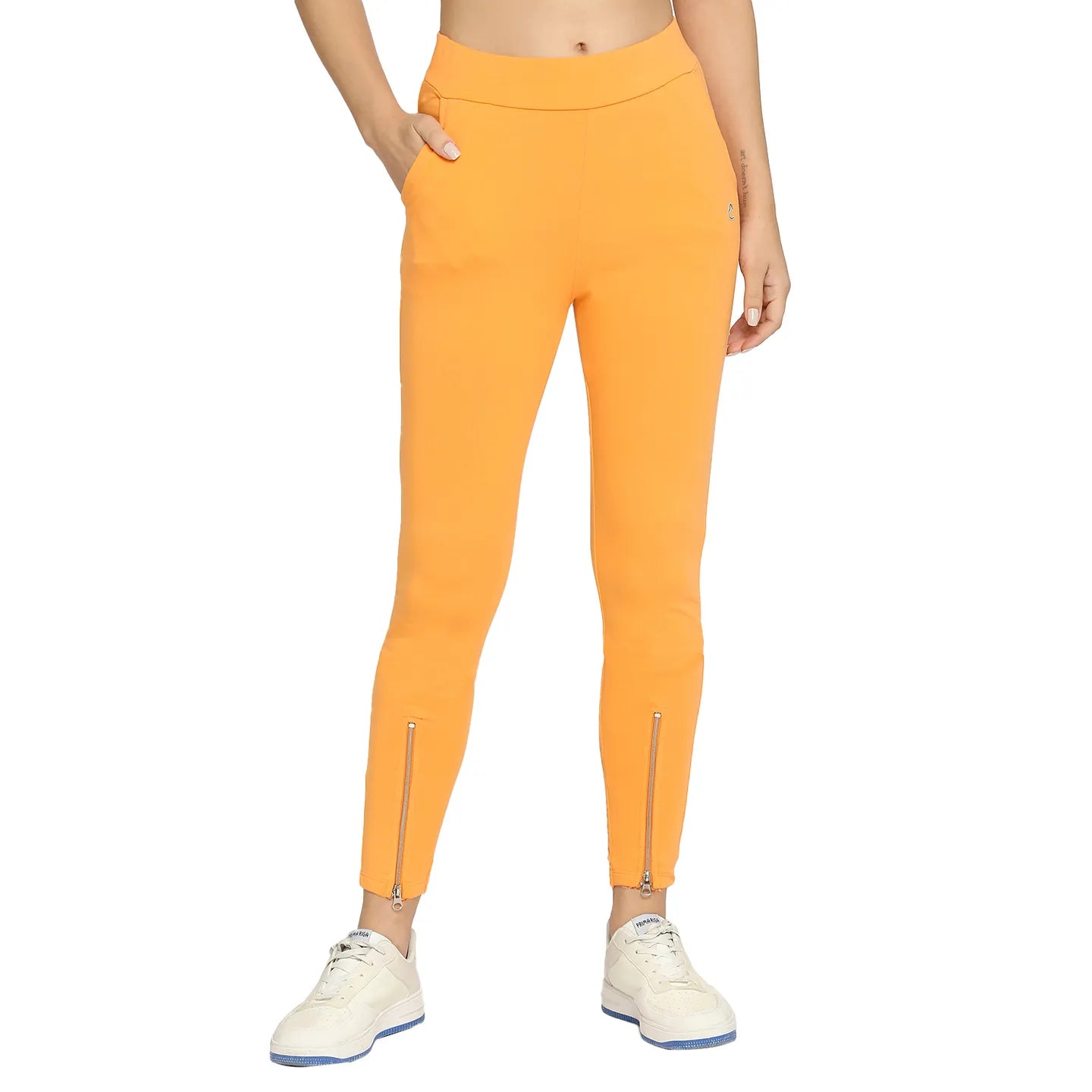 Being Human Clothing Women Skin Tight Leggings-Mock Orange