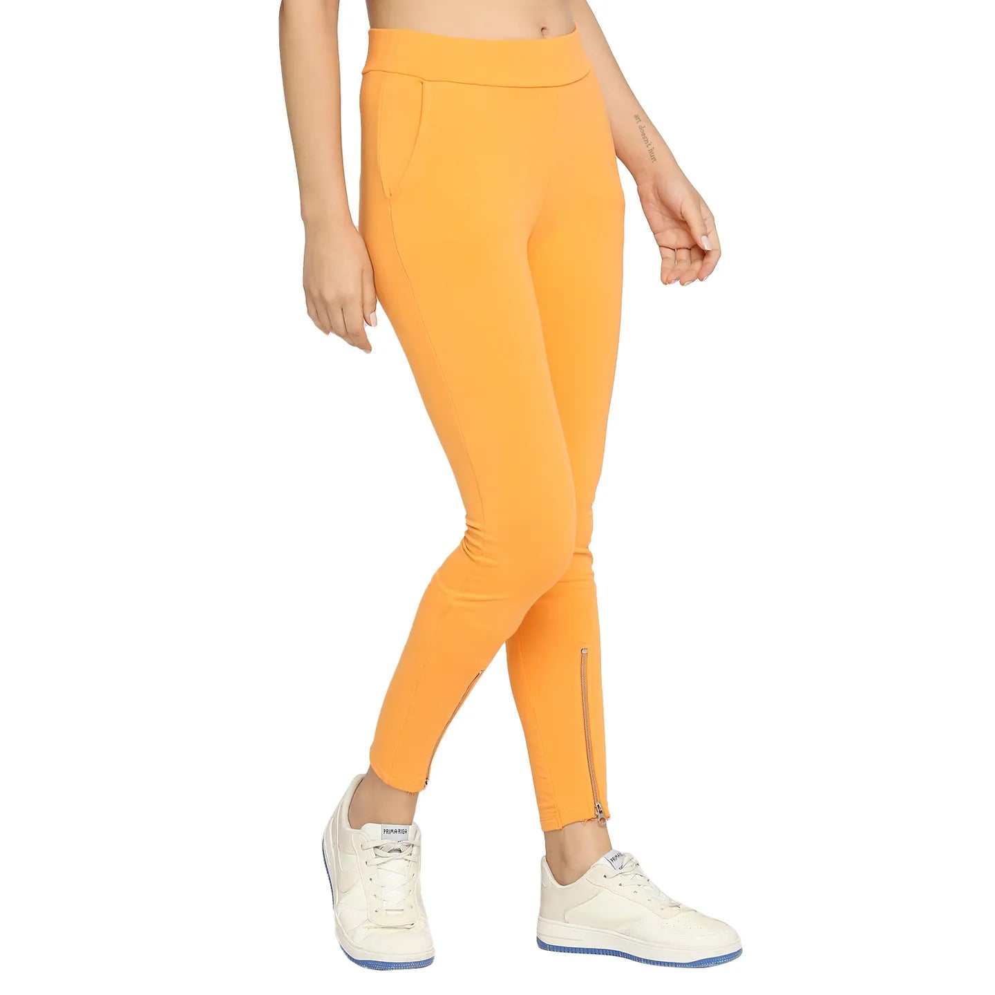 Being Human Clothing Women Skin Tight Leggings-Mock Orange