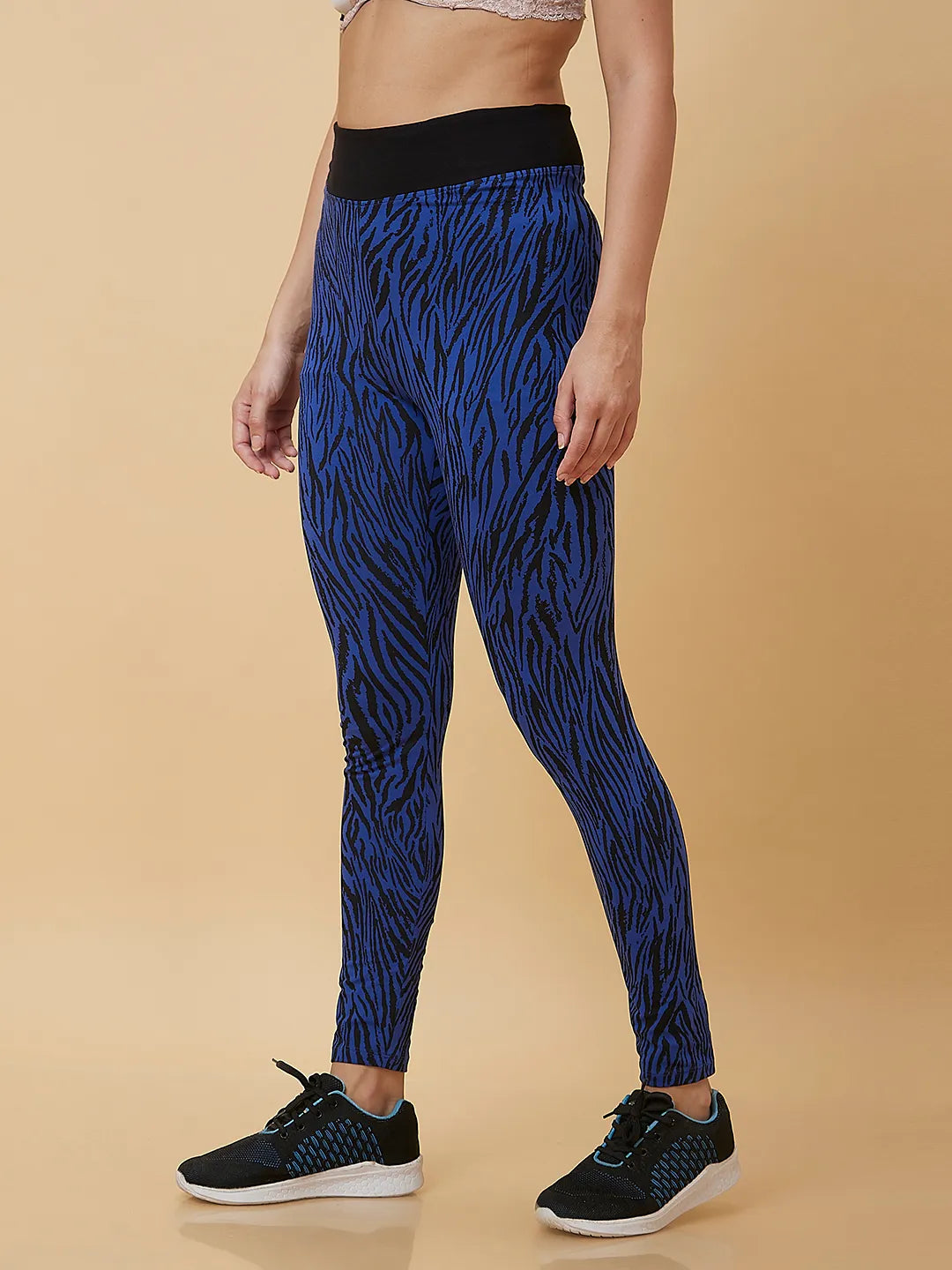 Being Human Clothing Women Legging Fit None Leggings Cobalt & Black