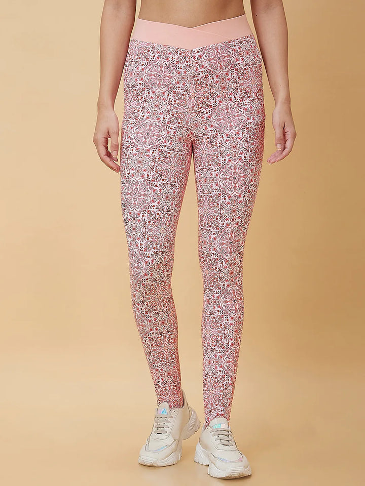 Pink Slim Fit Women's Leggings By Being Human Clothing