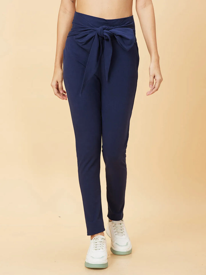 Blue Skinny Fit Women's Cotton Leggings By Being Human Clothing