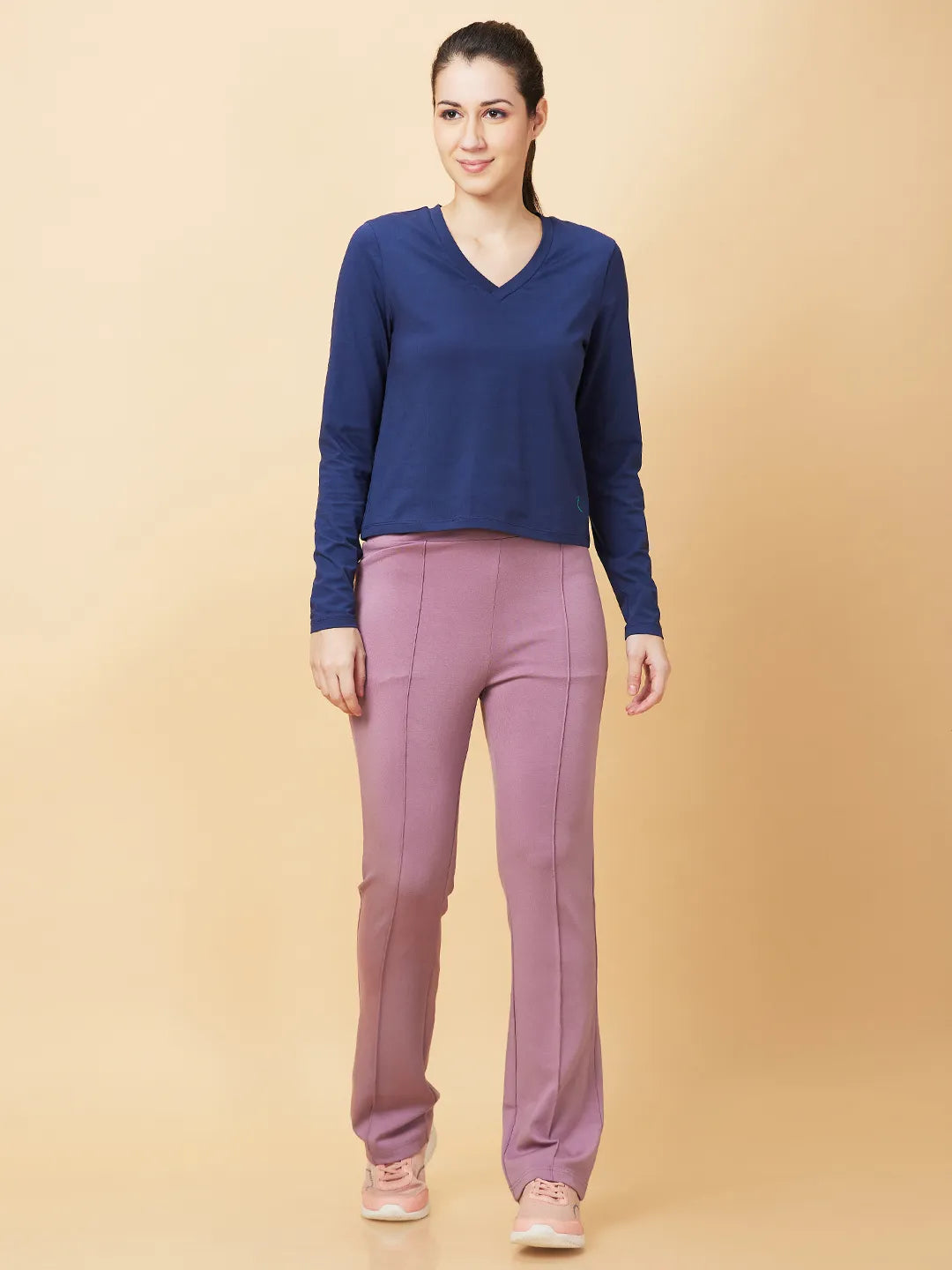 Being Human Clothing Womens-Bottom Leggings Mauve